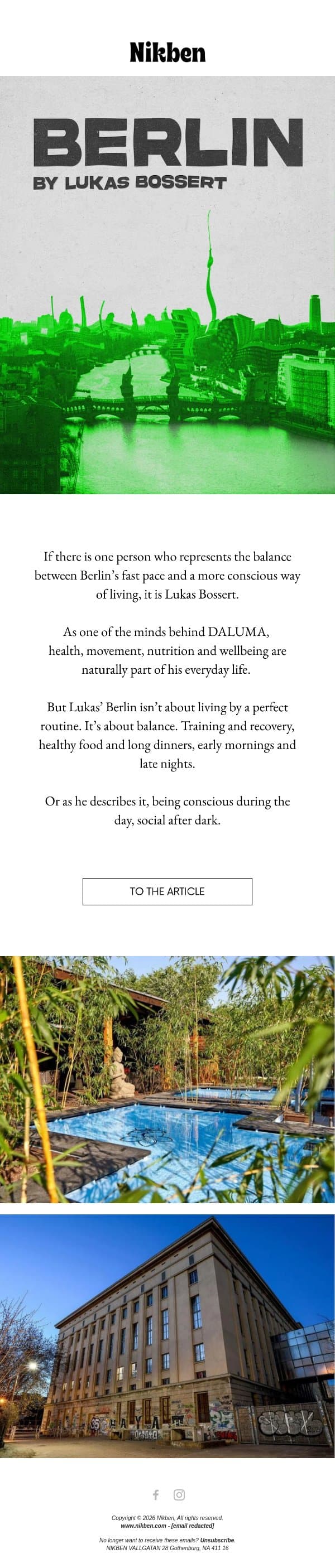 Lukas Bossert's Guide to Berlin email from Nikben screenshot