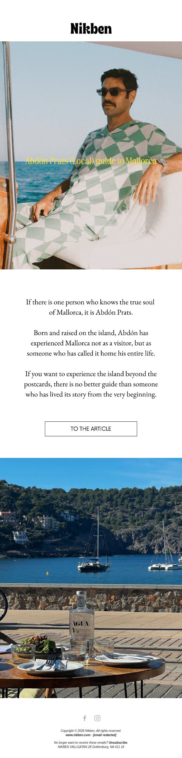 Abdón Prats (Local) guide to Mallorca email from Nikben screenshot