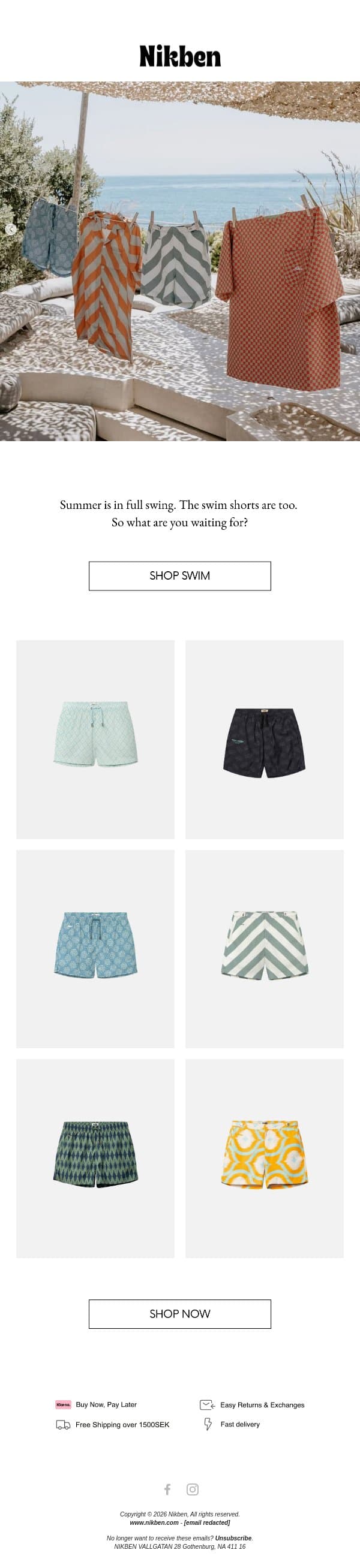 Summer is on. email from Nikben screenshot
