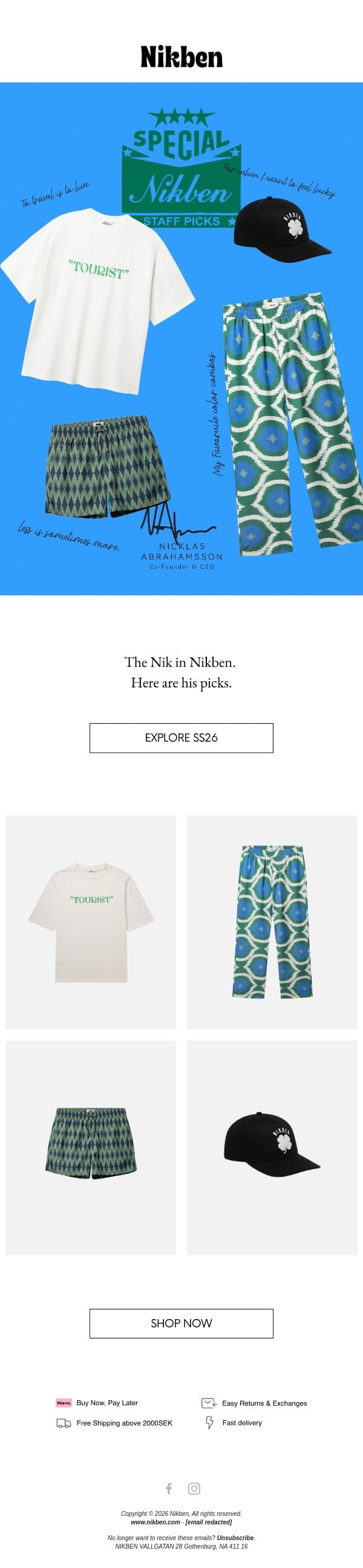Staff Picks #2 email from Nikben screenshot