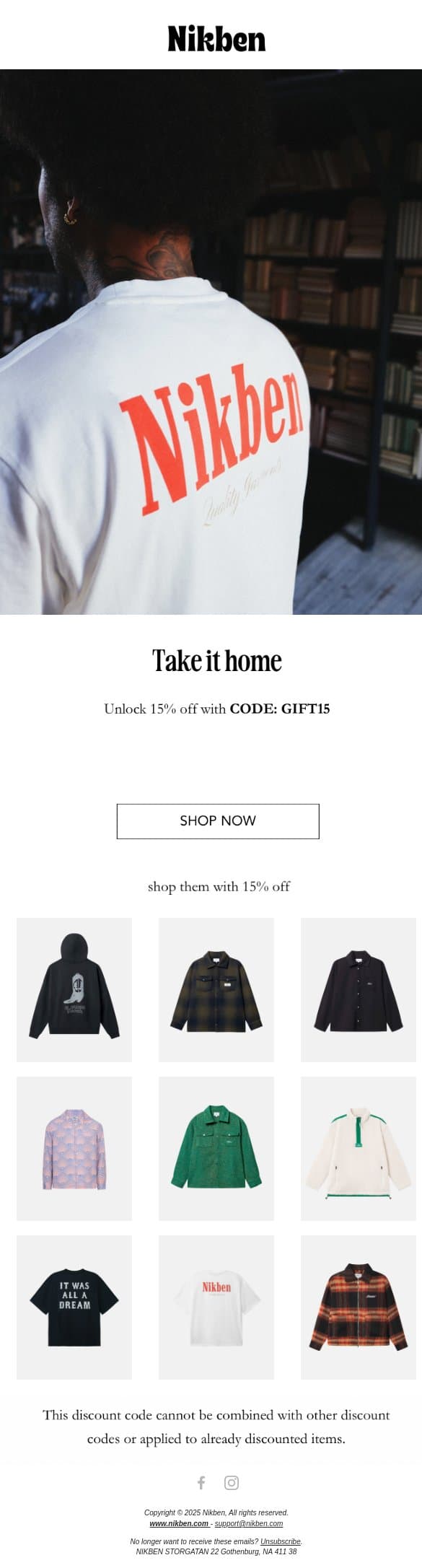 Your cart is about to expire... email from Nikben screenshot