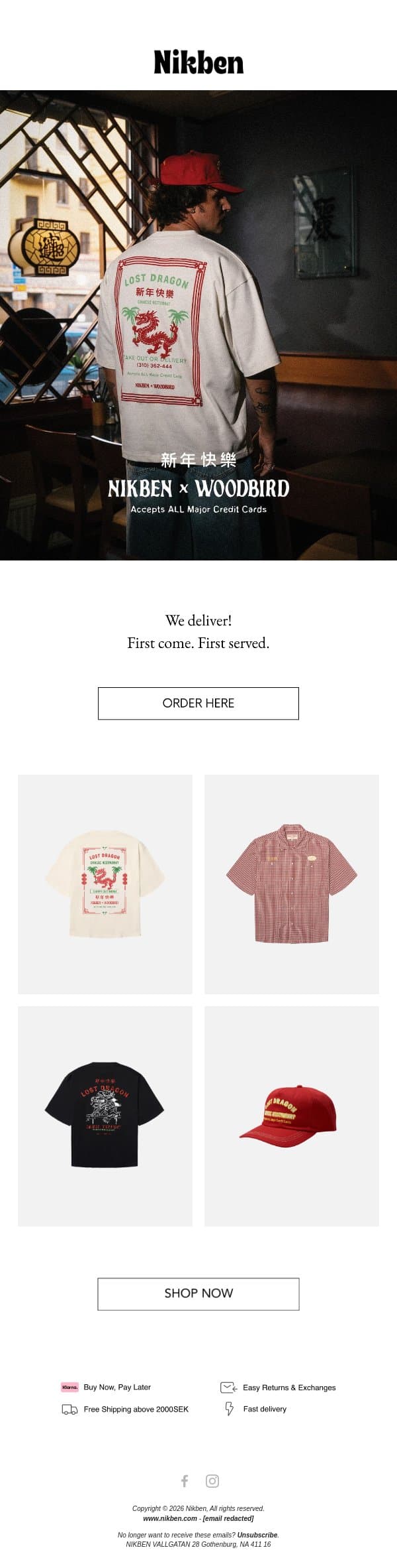 Lost Dragon Chinese Restaurant email from Nikben screenshot