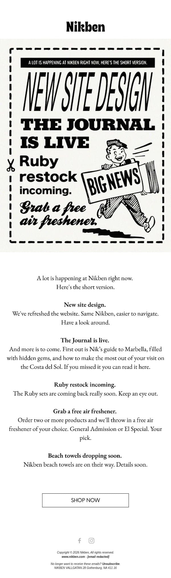 A few things worth knowing. email from Nikben screenshot