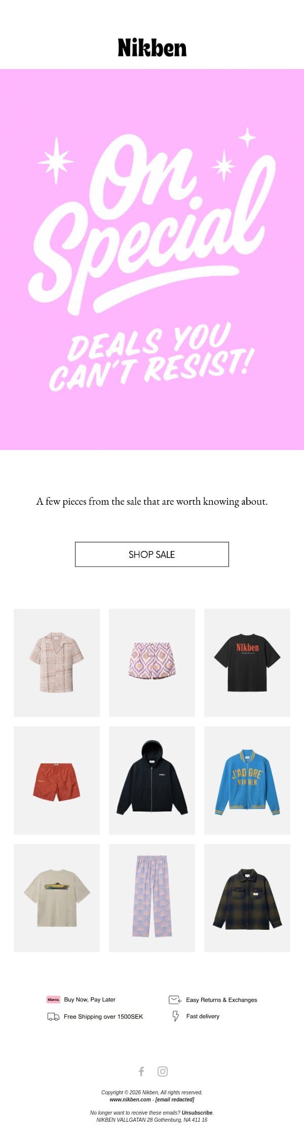 The ones moving fast email from Nikben screenshot