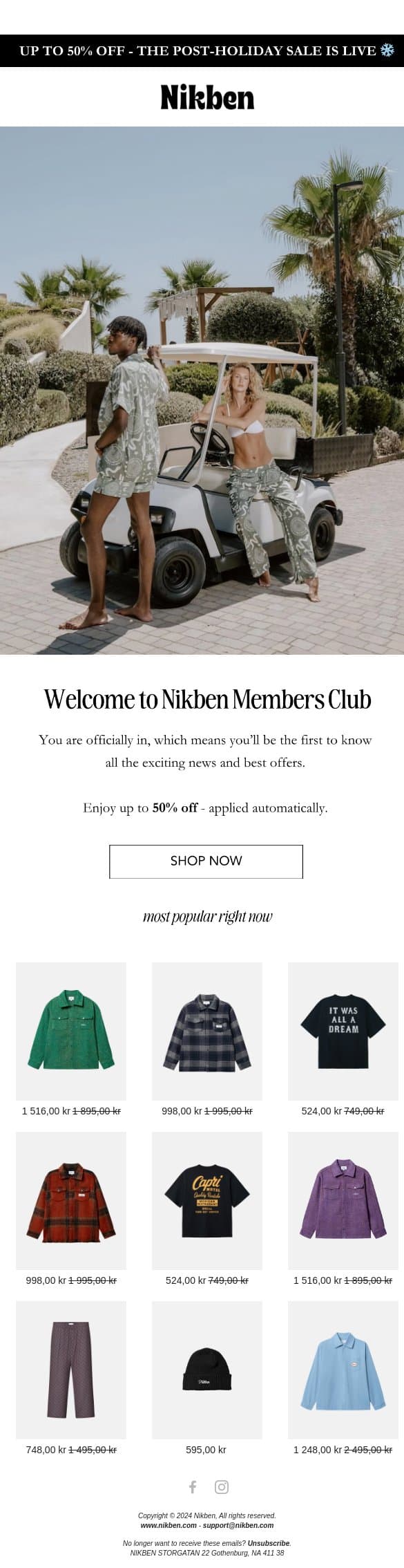 You are officially in! email from Nikben screenshot