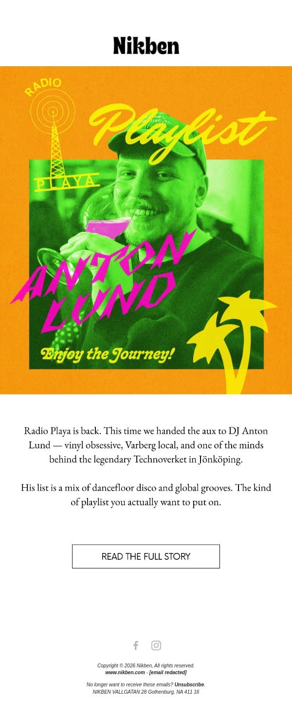 Radio Playa Vol. 3 email from Nikben screenshot