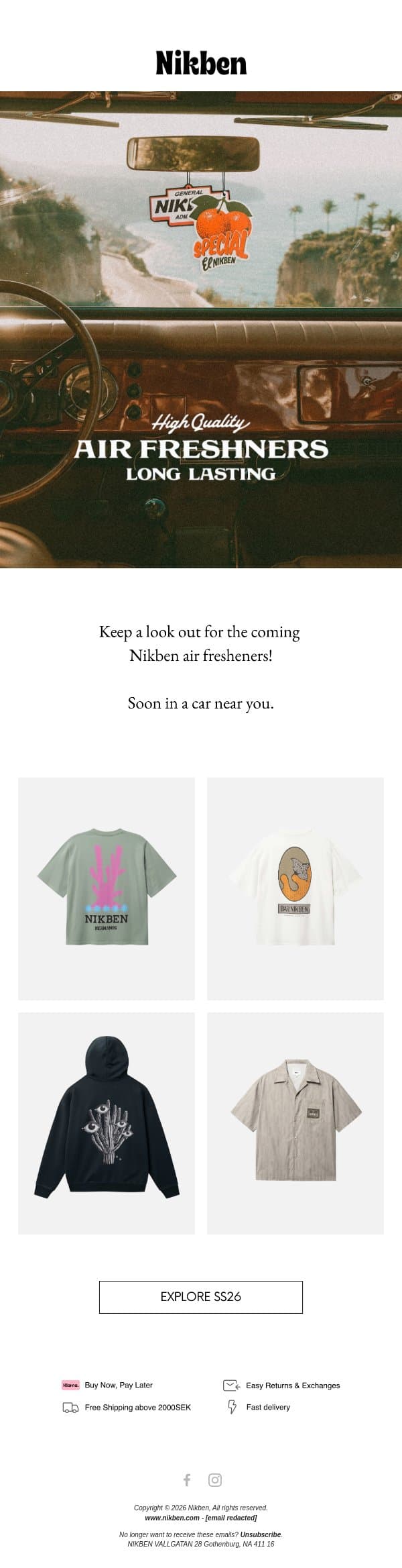 Something smells good. email from Nikben screenshot