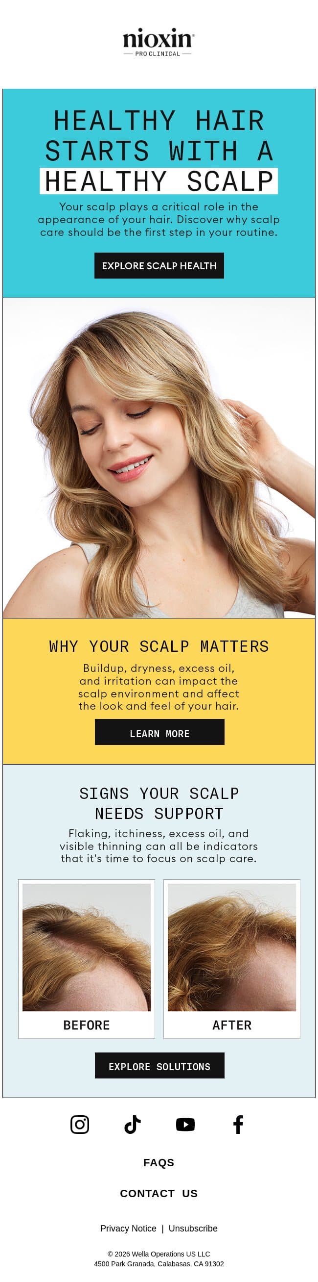 The secret to healthier-looking hair? email from Nioxin screenshot