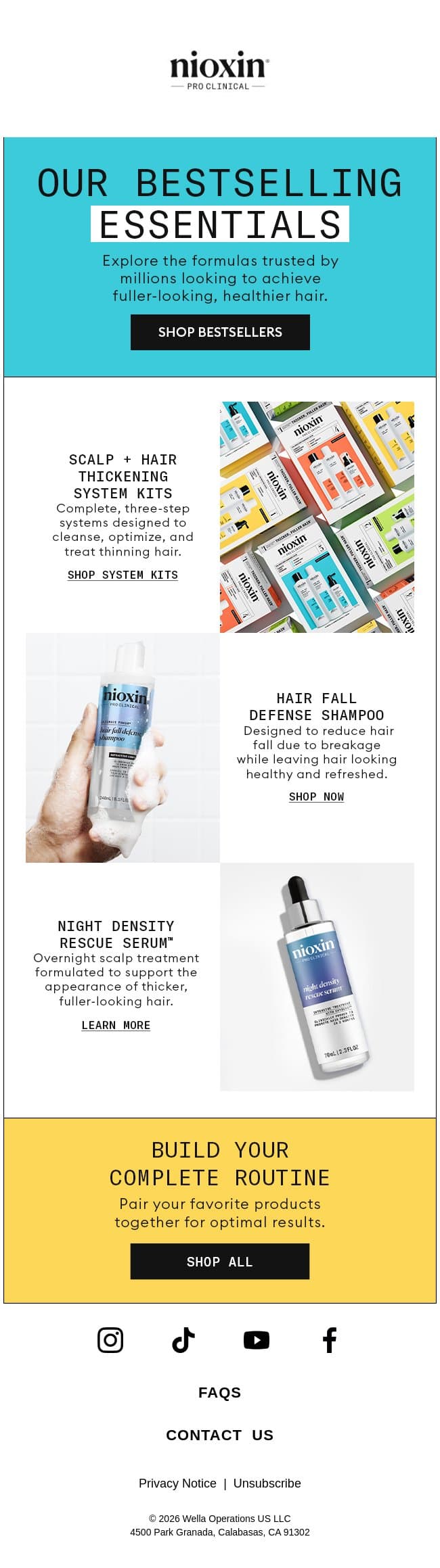 The Nioxin Bestsellers Everyone's Talking About email from Nioxin screenshot