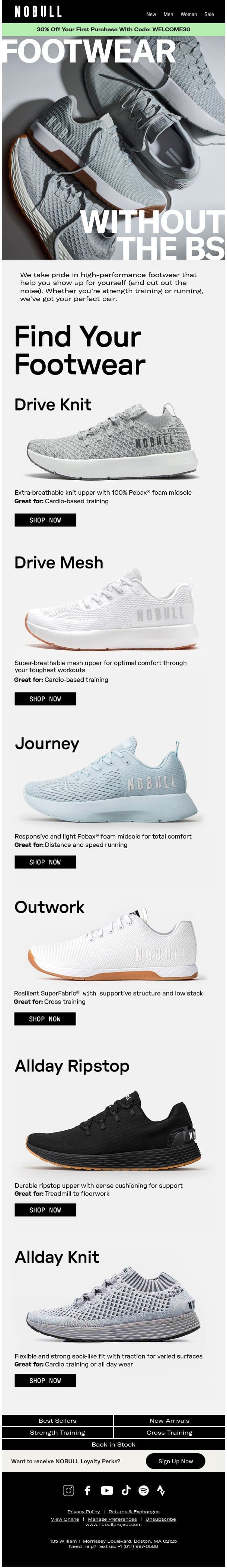 NOBULL Footwear: Feel the Difference email from NOBULL screenshot