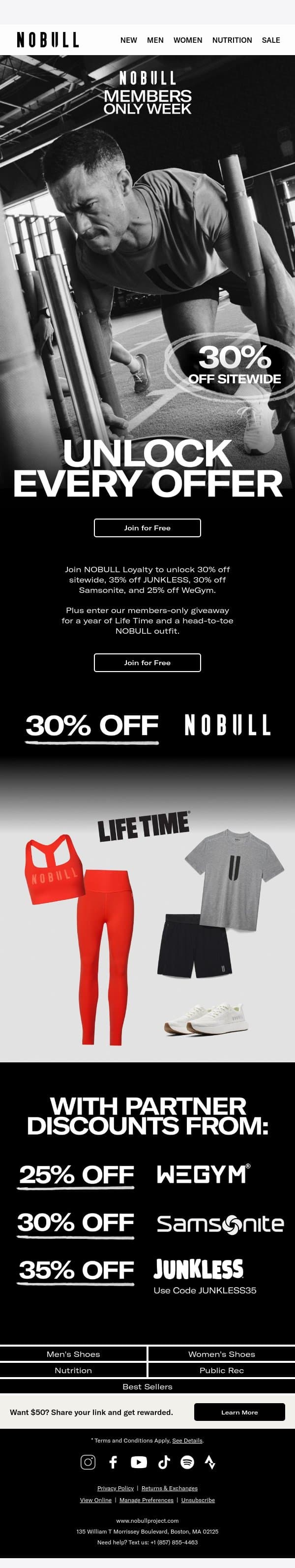 You’re Missing Members Only Week email from NOBULL screenshot