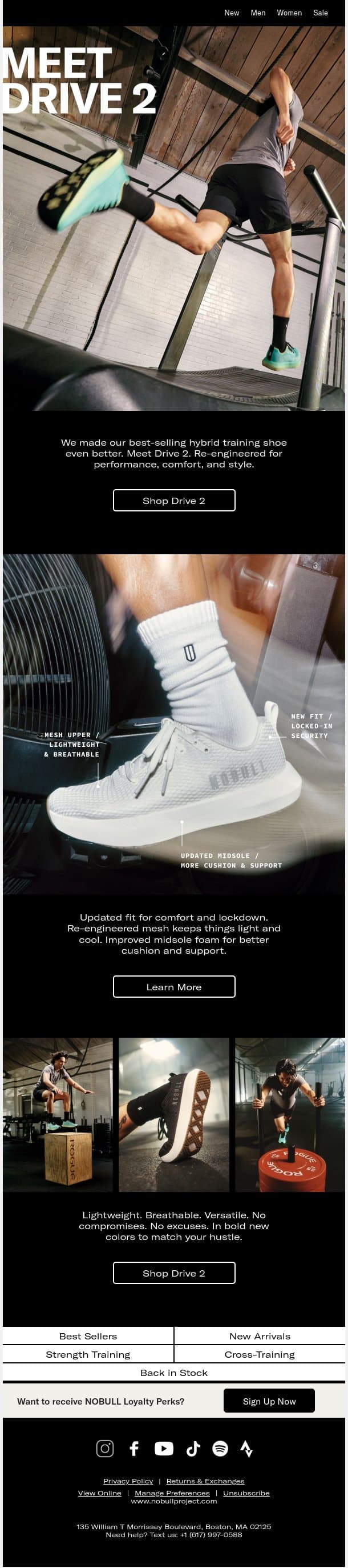 New Drive 2: Stronger. Faster. Better. email from NOBULL screenshot