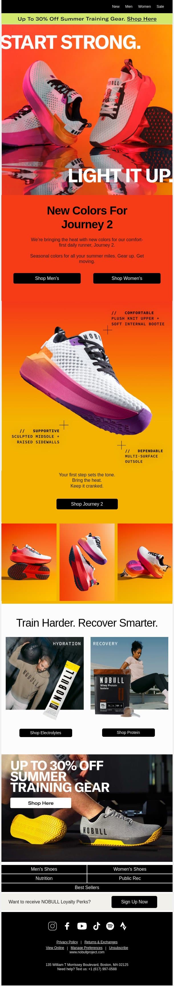 Journey 2 is Red Hot 🔥 email from NOBULL screenshot
