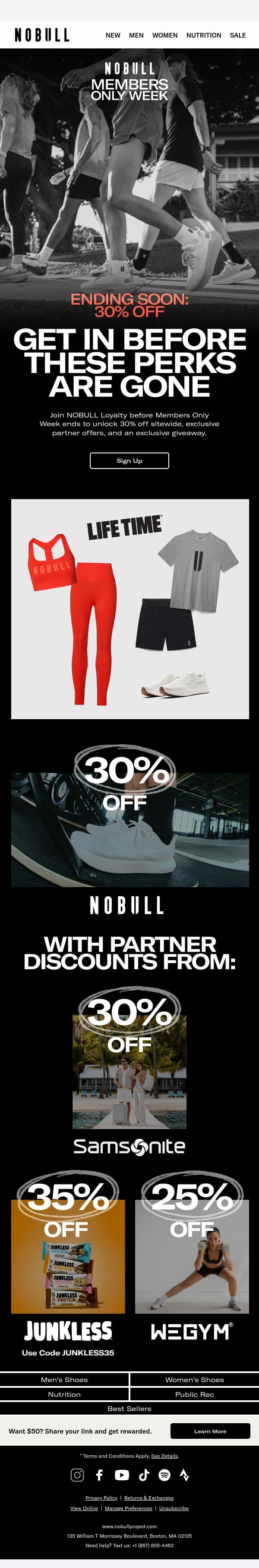Last Chance To Unlock 30% email from NOBULL screenshot
