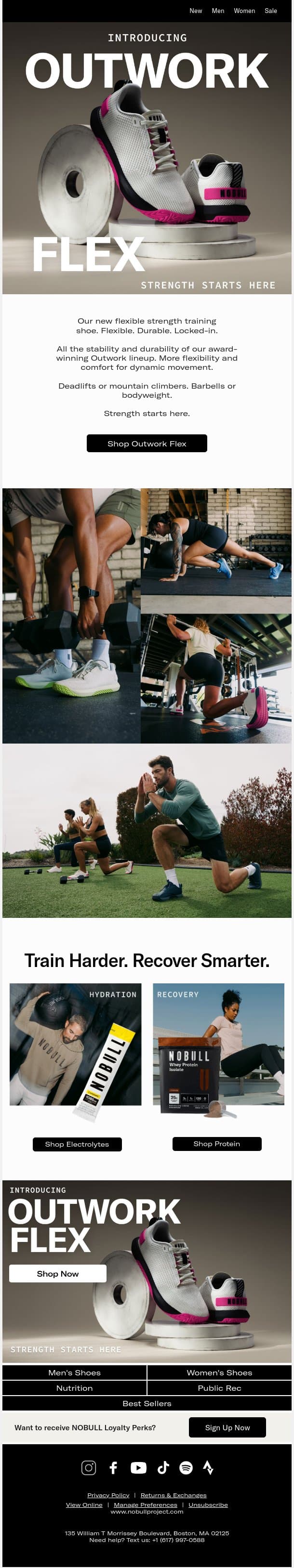 Introducing Outwork Flex email from NOBULL screenshot