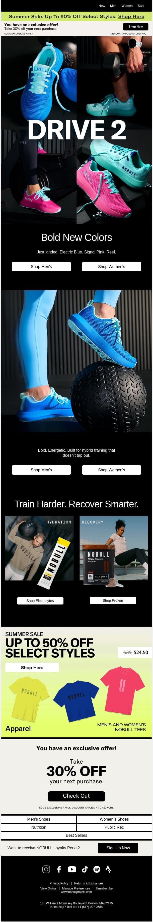 ICYMI: New Drive 2 Colors email from NOBULL screenshot