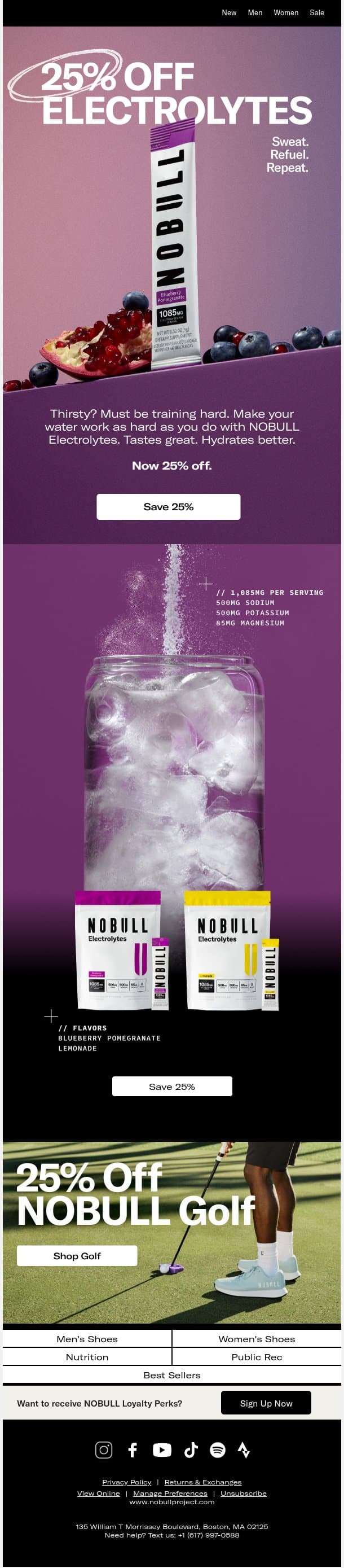 You Look Thirsty. Let’s Fix That. email from NOBULL screenshot