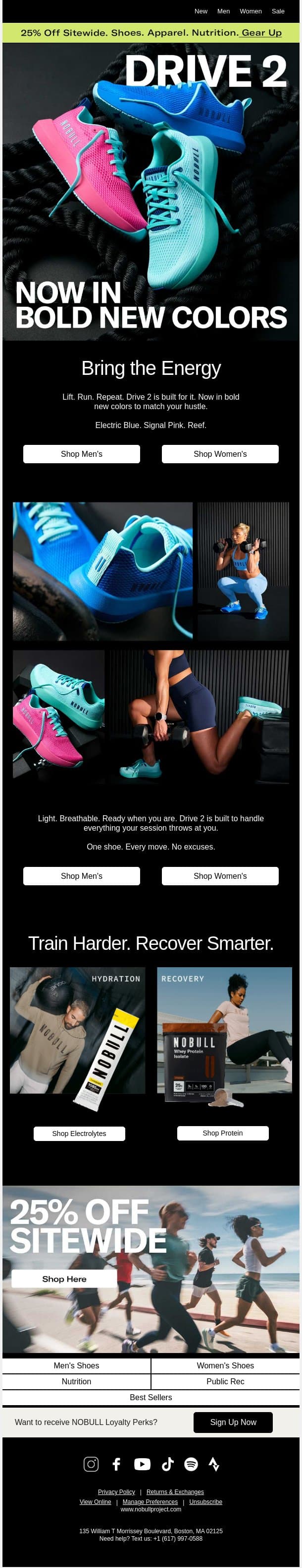 NEW Drive 2 Colors Just Dropped email from NOBULL screenshot