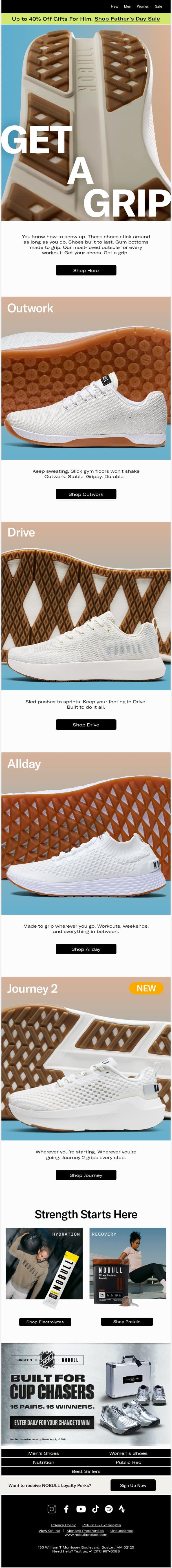 We’re Stuck on These Shoes email from NOBULL screenshot