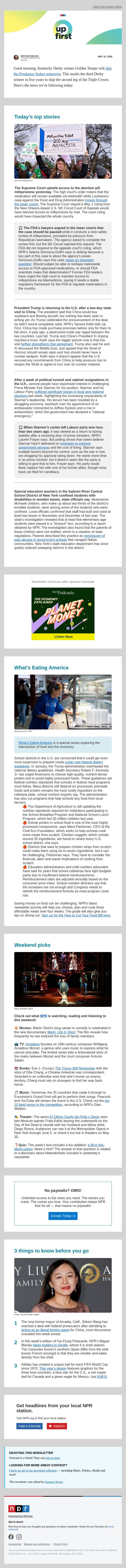 Supreme Court keeps abortion pill available via telehealth. And, a NY school district faces reforms after staff held students with disabilities in wooden boxes email from NPR screenshot