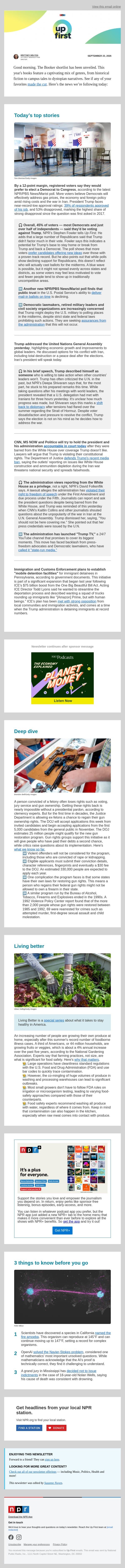 Democrats have an edge over Republicans going into the midterms, poll shows. And, ICE looks into ‘mobile detention centers’ email from NPR screenshot