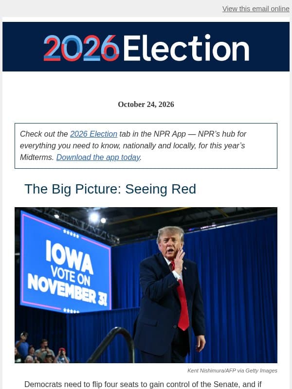 The 5 red-state Senate majority makers email from NPR