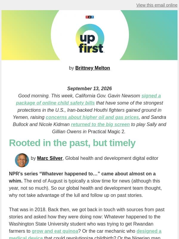 An end-of-summer tradition: NPR revisits past stories to see what happened next email from NPR