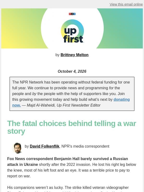A Fox News journalist was killed in Ukraine. Her parents are blaming the network email from NPR