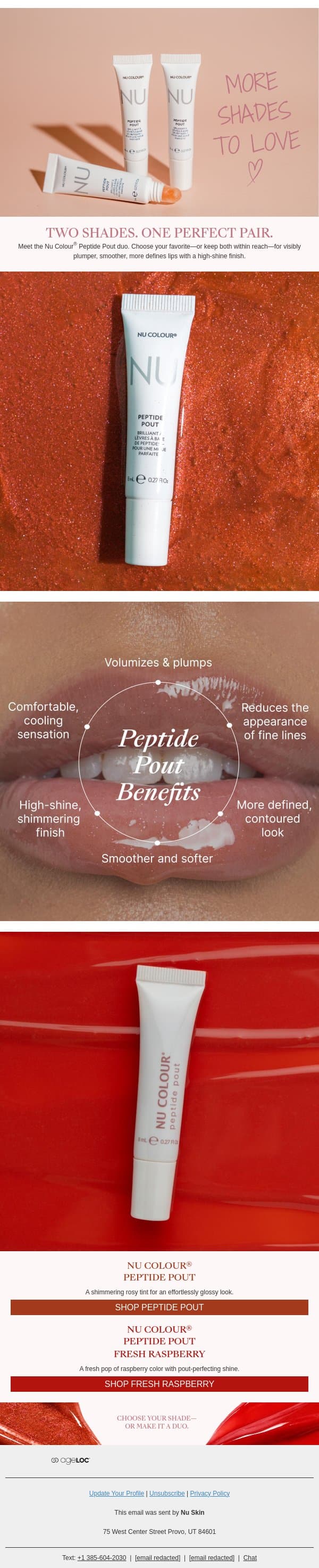 More Shades to Love 💋 email from Nu Skin screenshot