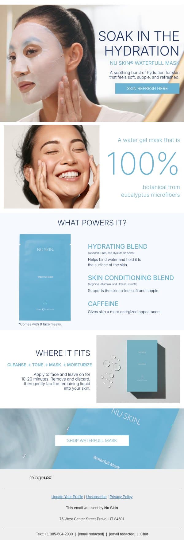 Soak In the Hydration 💧 email from Nu Skin screenshot