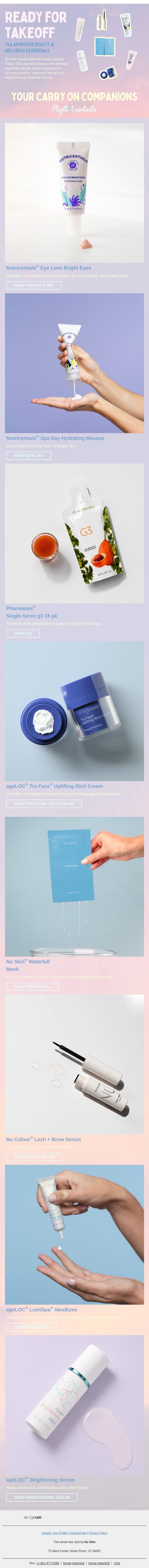 Ready for Takeoff ✈️ email from Nu Skin screenshot