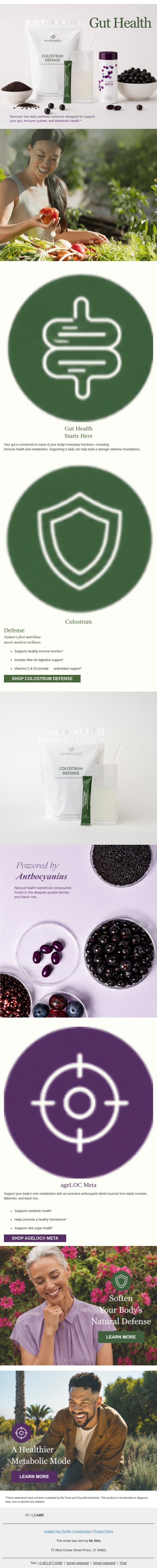 Your Gut Health Starts Here email from Nu Skin screenshot
