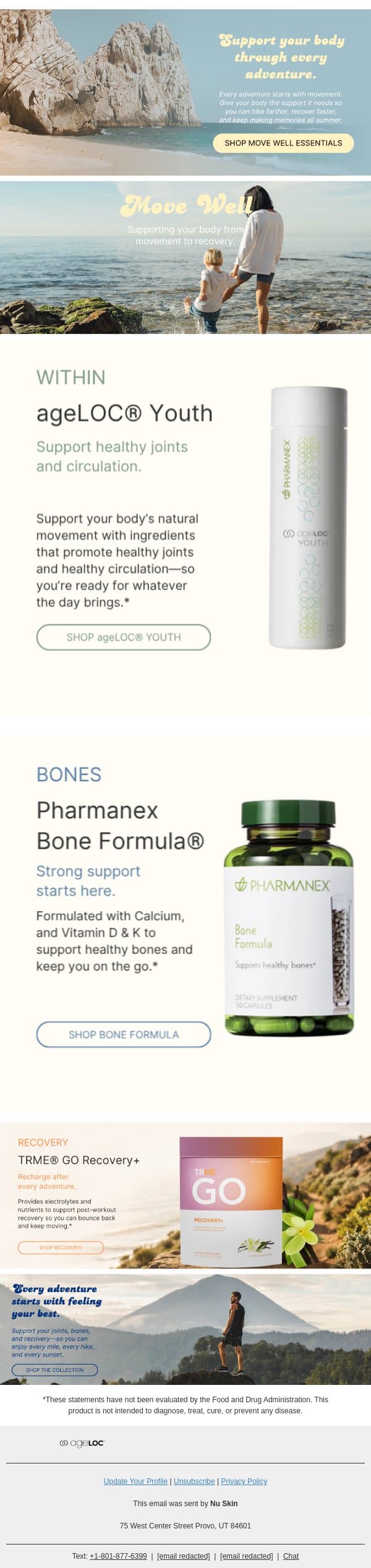 Move Well Through Every Adventure 🌿 email from Nu Skin screenshot