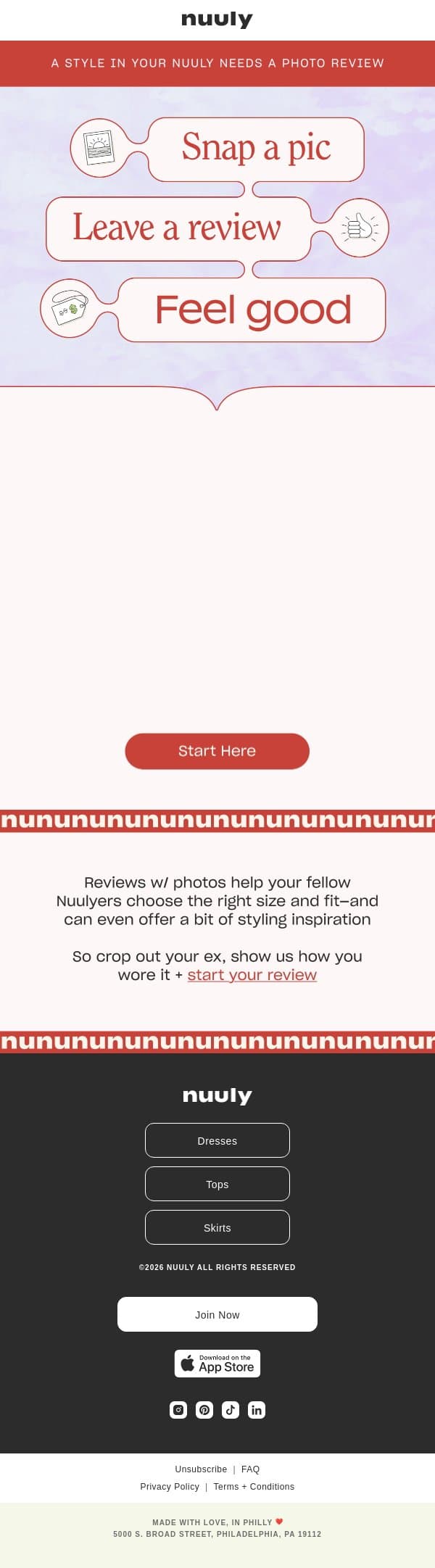GET THE PICTURE? email from Nuuly screenshot