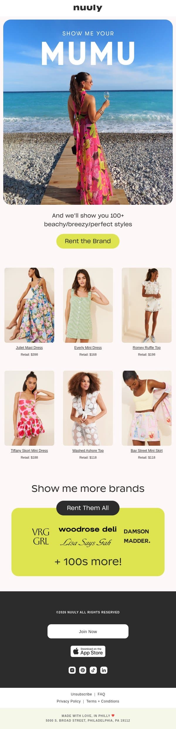 SHOW ME YOUR MUMU 🌺 email from Nuuly screenshot