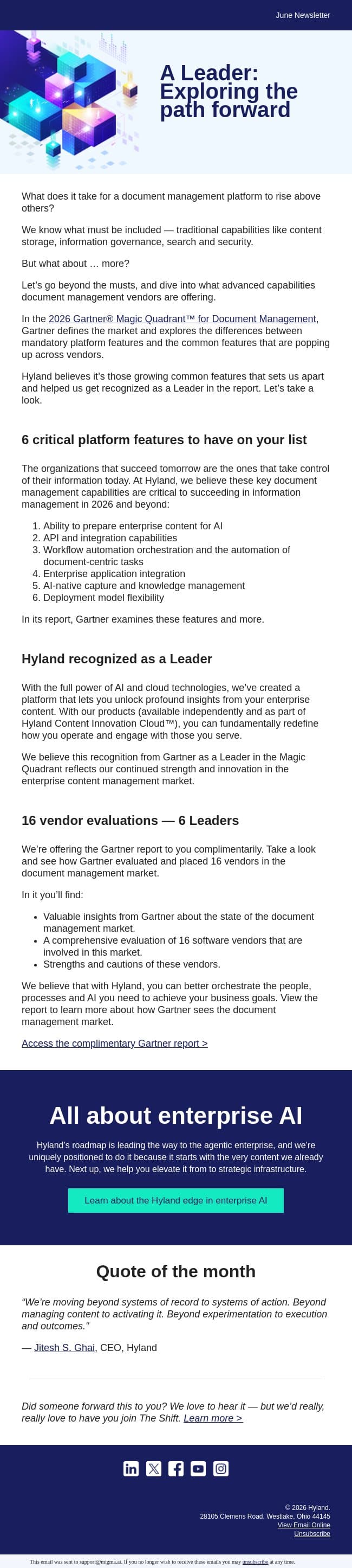 The Shift | Must-have or Wow? email from Nuxeo screenshot