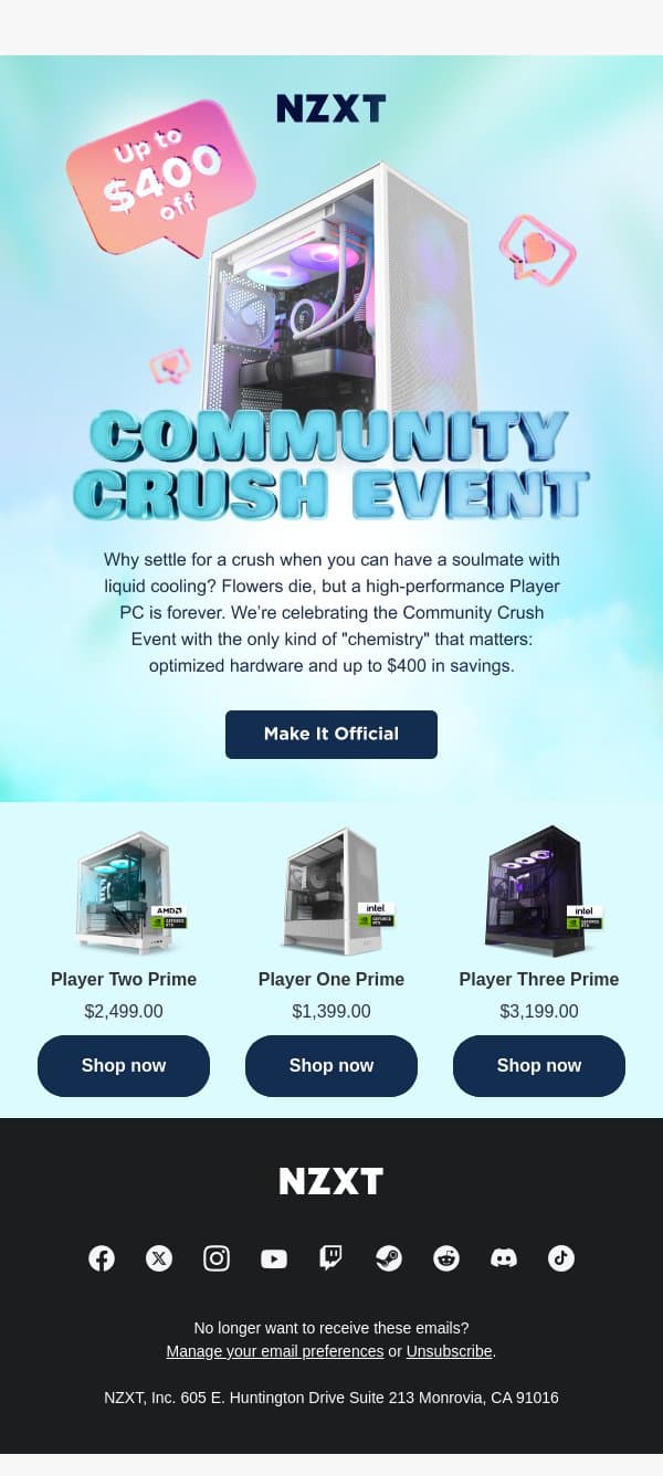 These PCs won't leave you on "read" email from NZXT screenshot
