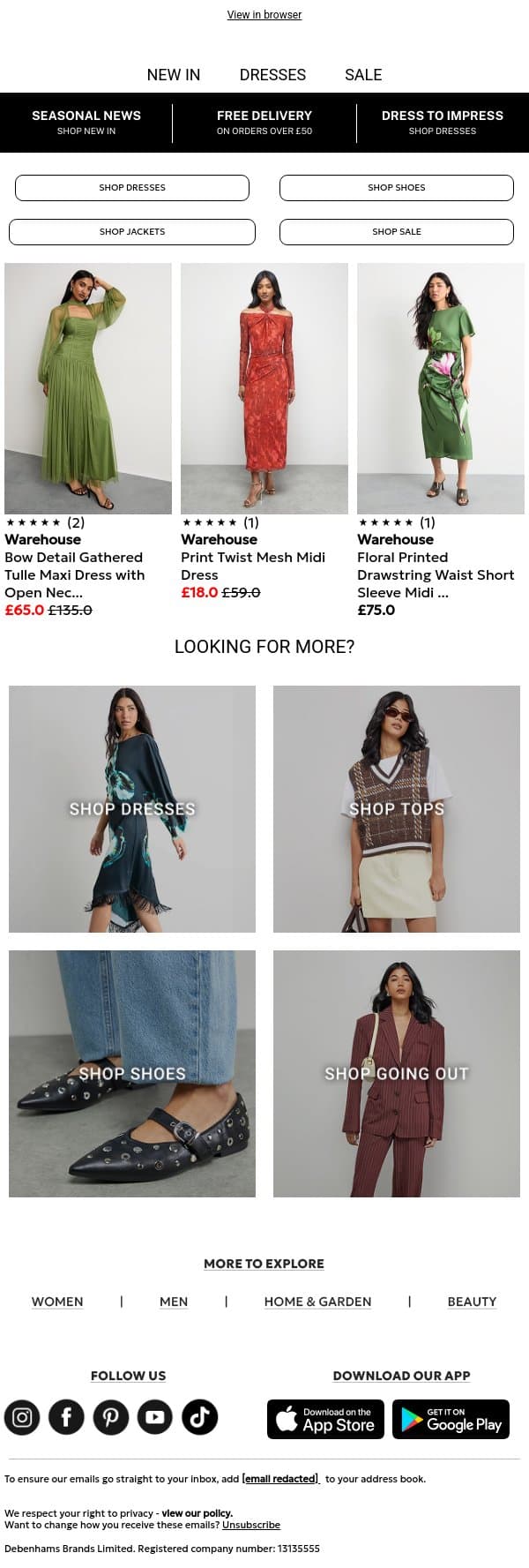 5 Star Rated Styles ✨ email from Oasis screenshot