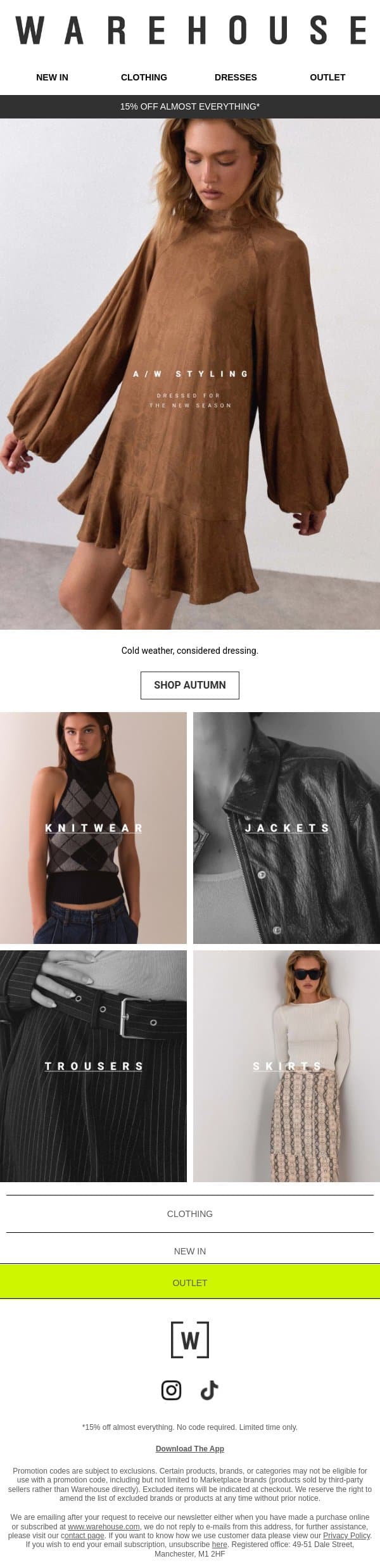 Seasonal Styling email from Oasis screenshot