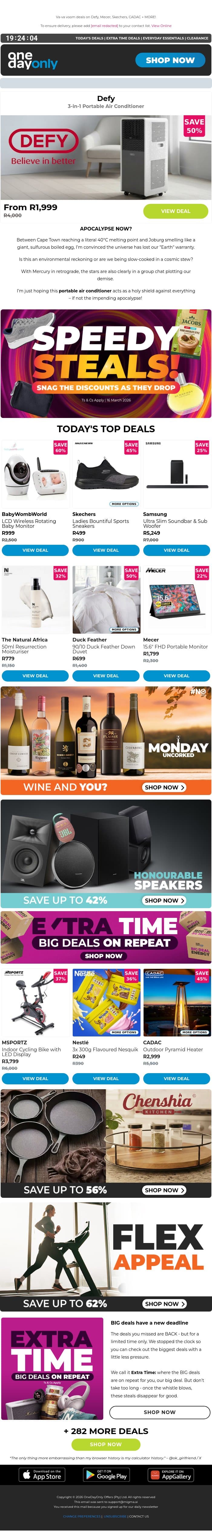 Up to 82% OFF for Speedy Steals 🏎️ email from Odo screenshot