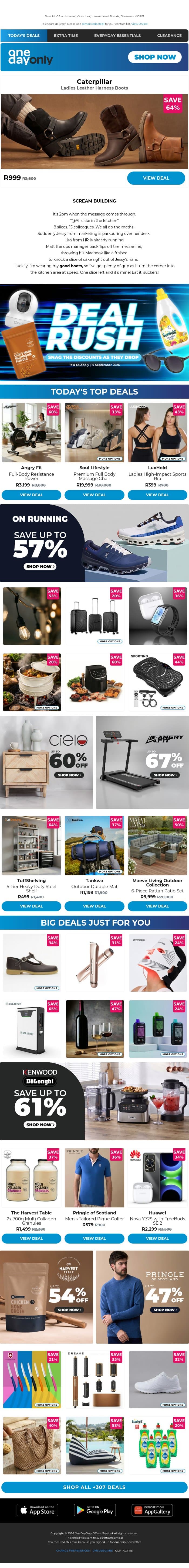 Up to 81% OFF? You better rush 🏃 email from Odo screenshot