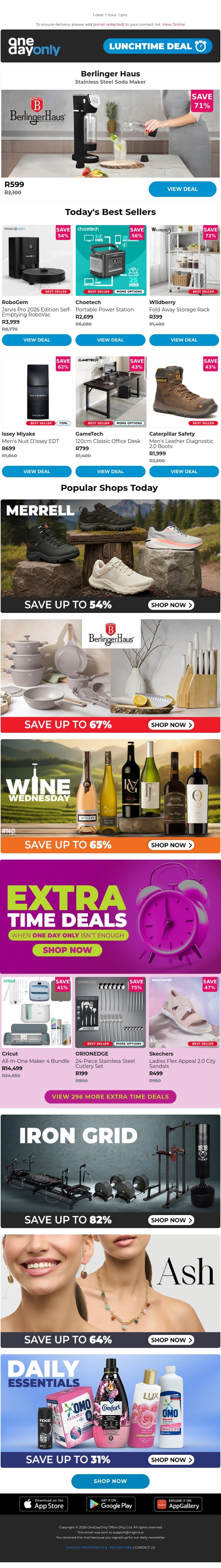 The fizz is real at 71% OFF 😏 email from Odo screenshot