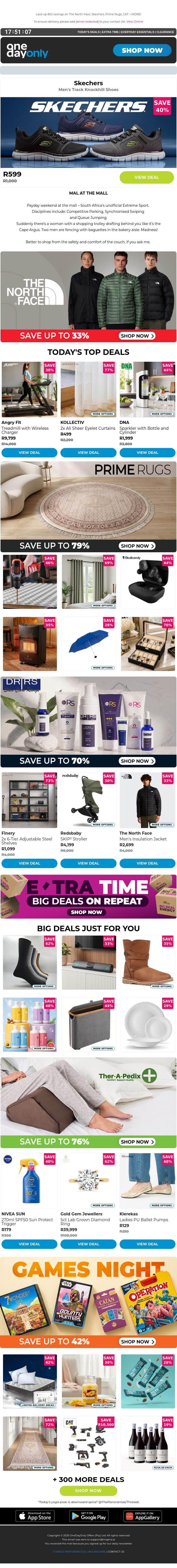 Up to 79% OFF? Sjoe! 👟 email from Odo screenshot