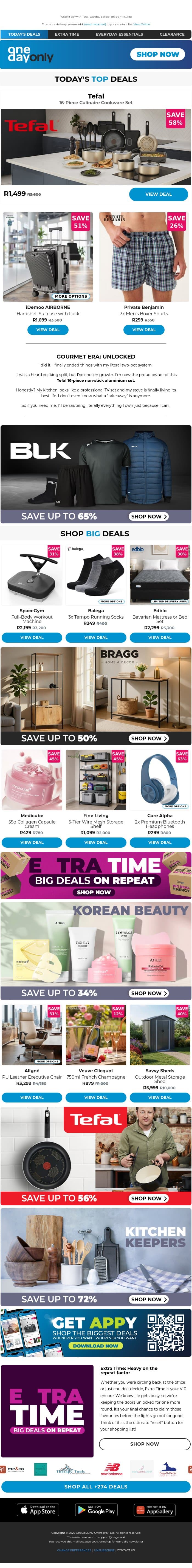 Up to 82% OFF the Sunday Scaries 👻 email from Odo screenshot