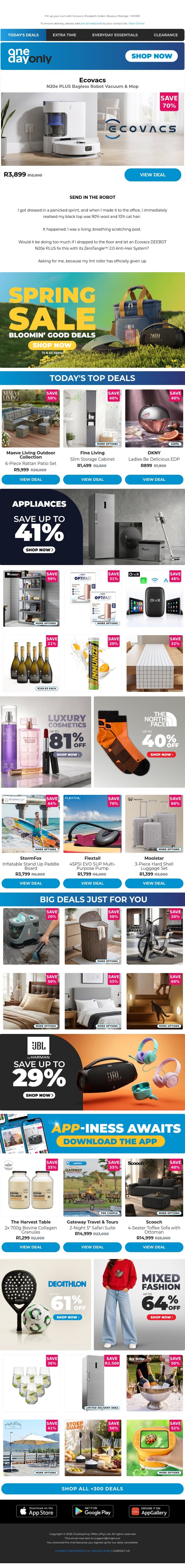 Up to 81% OFF: An automatic yes! 🤩 email from Odo screenshot