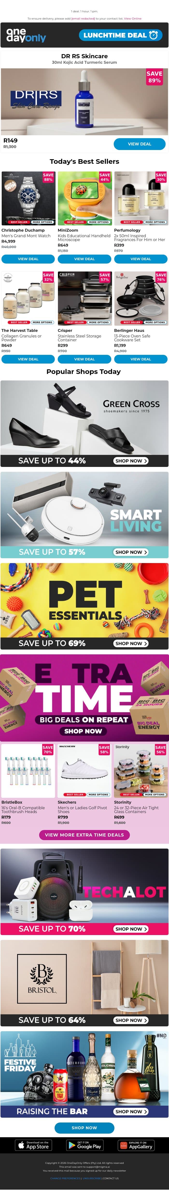 89% OFF your new-season glow up 🌟 email from Odo screenshot