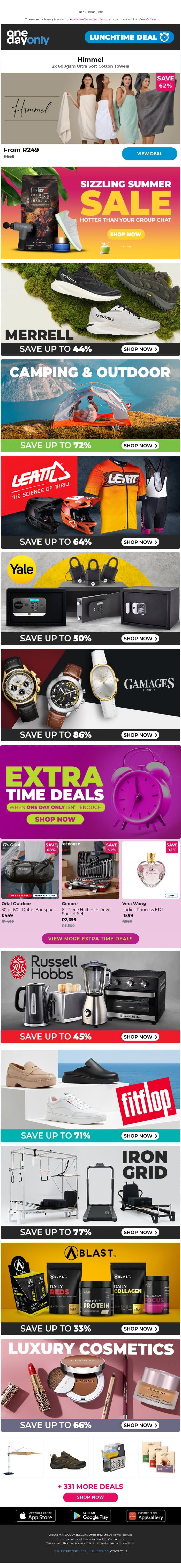 62% OFF your life of luxury 💁🏽‍♀️ email from Odo screenshot