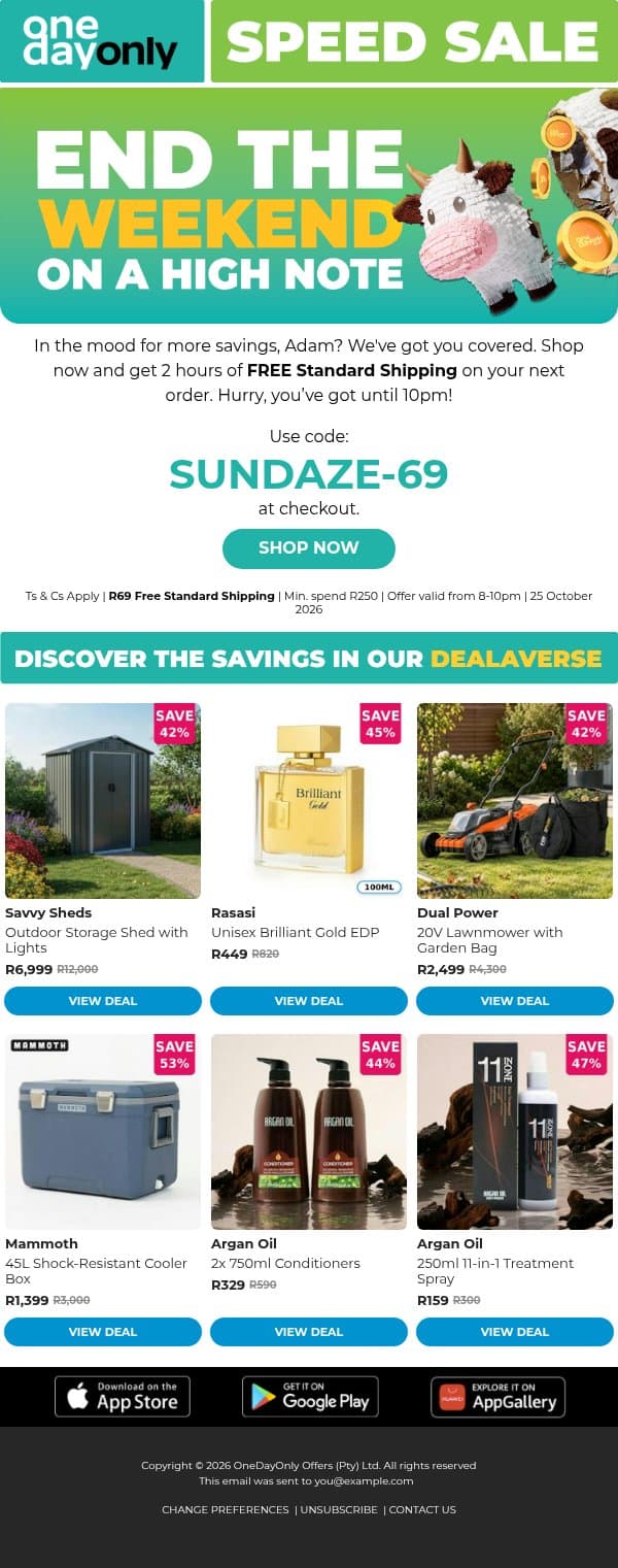 FREE Shipping: It’s ON tonight! 🛍️ email from Odo screenshot