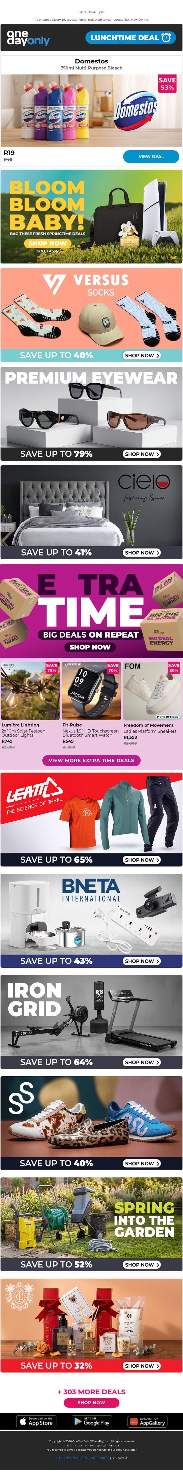 This R19 deal really cleans up ✨ email from Odo screenshot