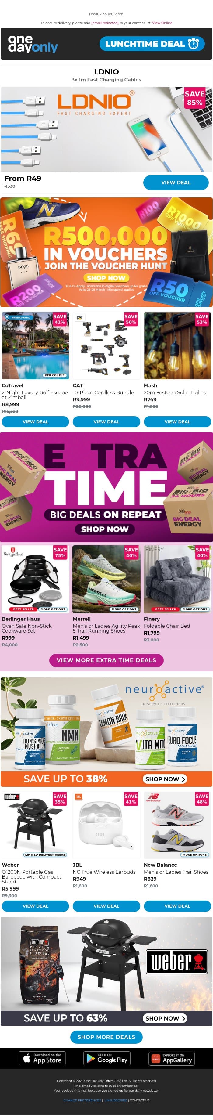 3 for R49? Don’t be a slowpoke! ⚡ email from Odo screenshot